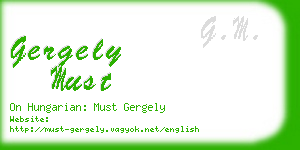 gergely must business card